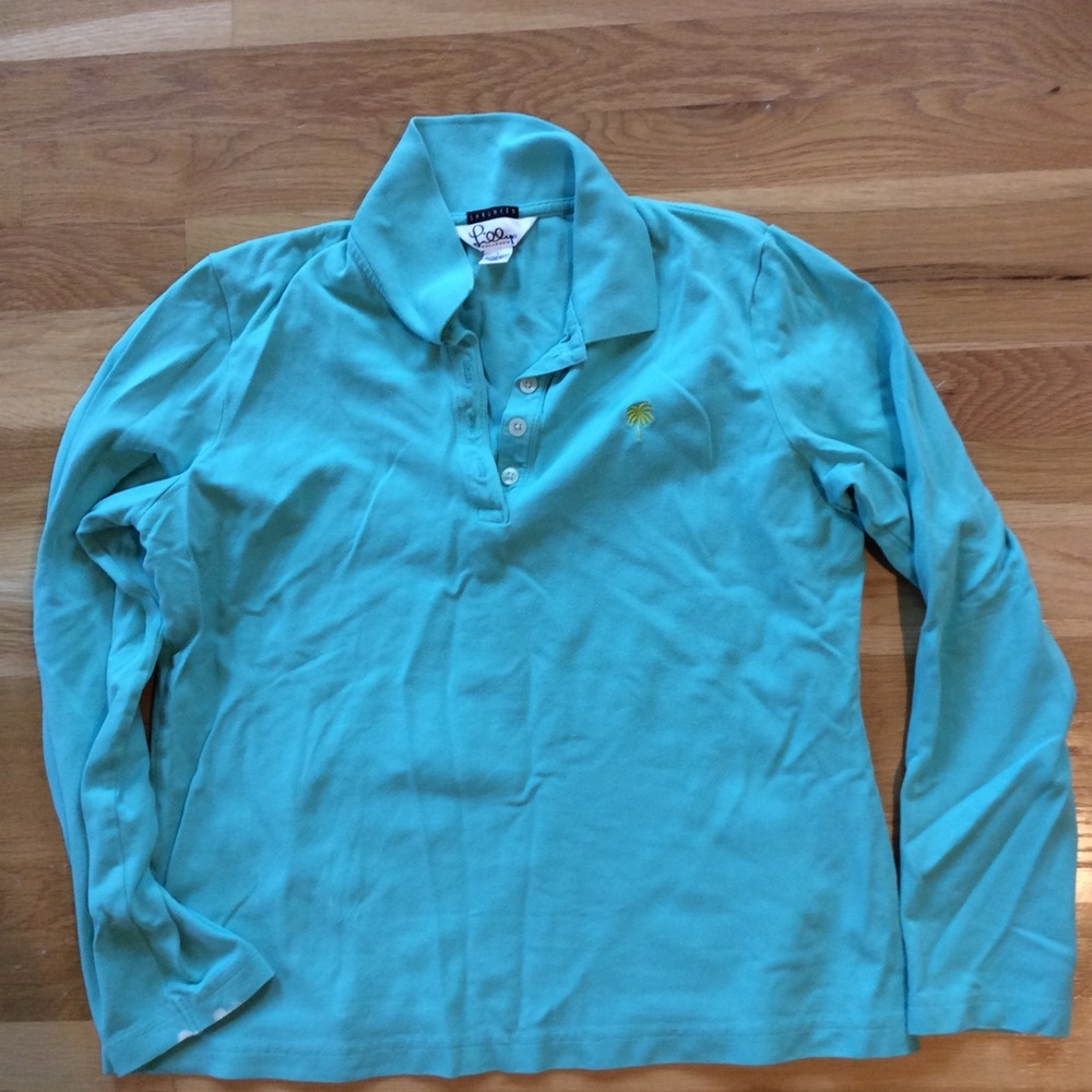Two Lilly Pulitzer shrunken style polos, size L